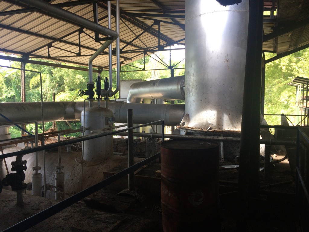 Production de la vapeur fournissant l'énergie aux broyeurs et aux colonnes à distiller